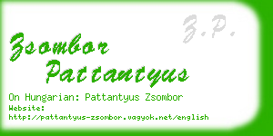 zsombor pattantyus business card